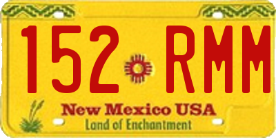 NM license plate 152RMM