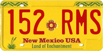 NM license plate 152RMS