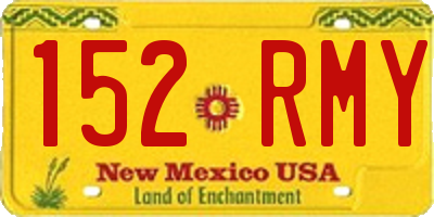NM license plate 152RMY