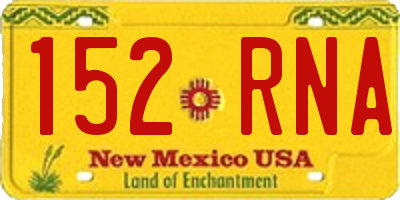 NM license plate 152RNA