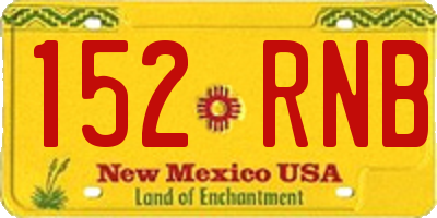 NM license plate 152RNB