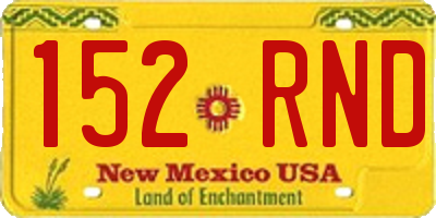 NM license plate 152RND