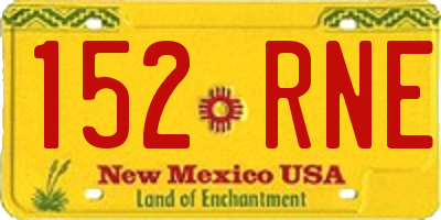 NM license plate 152RNE