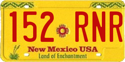 NM license plate 152RNR
