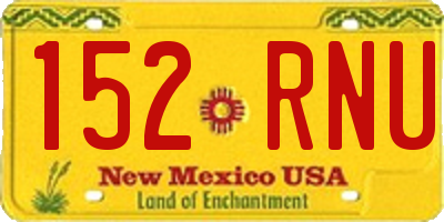 NM license plate 152RNU