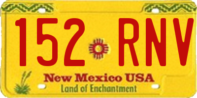 NM license plate 152RNV
