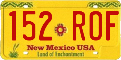 NM license plate 152ROF