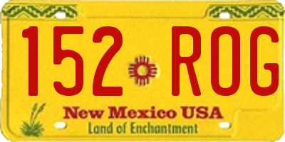 NM license plate 152ROG