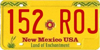 NM license plate 152ROJ