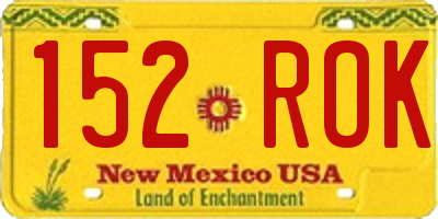 NM license plate 152ROK