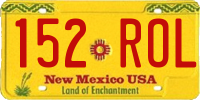 NM license plate 152ROL