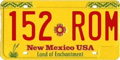 NM license plate 152ROM
