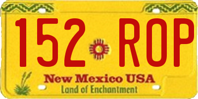NM license plate 152ROP