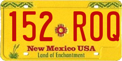 NM license plate 152ROQ