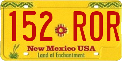 NM license plate 152ROR