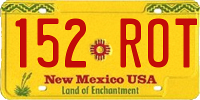 NM license plate 152ROT