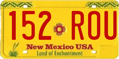 NM license plate 152ROU