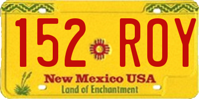 NM license plate 152ROY