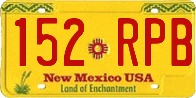 NM license plate 152RPB