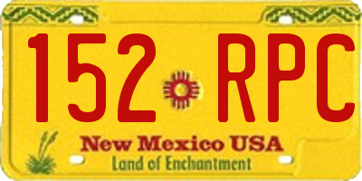 NM license plate 152RPC