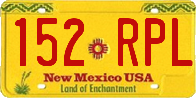 NM license plate 152RPL