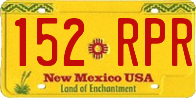 NM license plate 152RPR