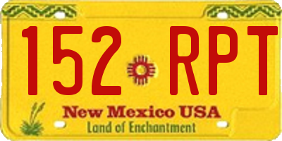 NM license plate 152RPT
