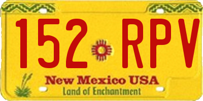 NM license plate 152RPV