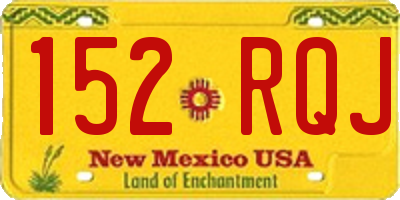 NM license plate 152RQJ