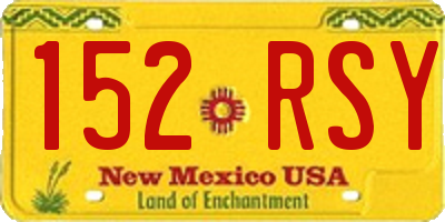 NM license plate 152RSY