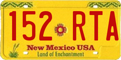 NM license plate 152RTA