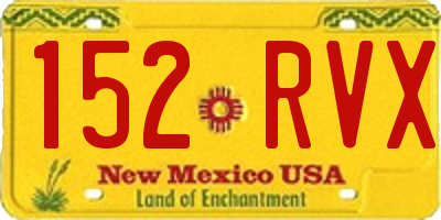 NM license plate 152RVX