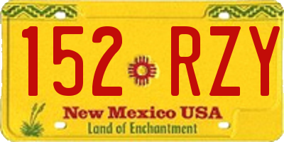 NM license plate 152RZY