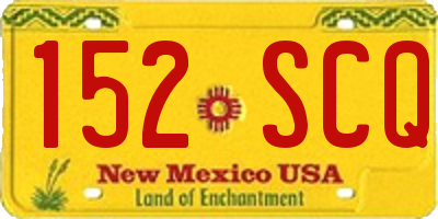 NM license plate 152SCQ