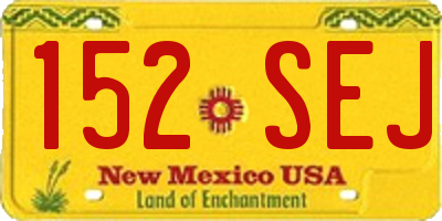 NM license plate 152SEJ