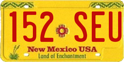 NM license plate 152SEU