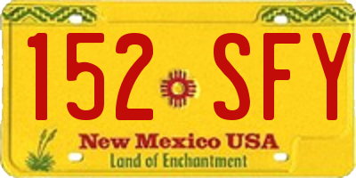 NM license plate 152SFY