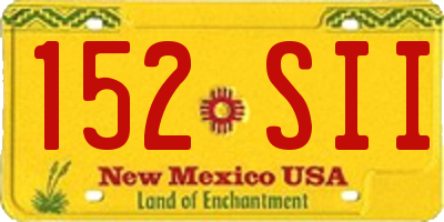 NM license plate 152SII