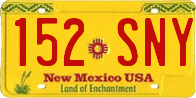 NM license plate 152SNY
