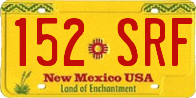 NM license plate 152SRF