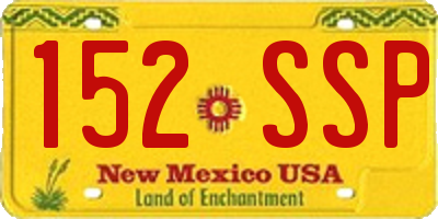NM license plate 152SSP