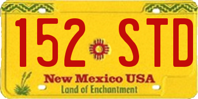 NM license plate 152STD