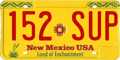 NM license plate 152SUP