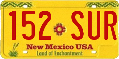 NM license plate 152SUR