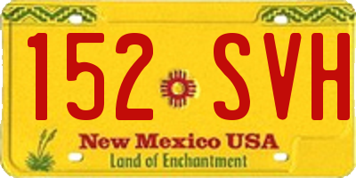NM license plate 152SVH