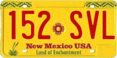 NM license plate 152SVL