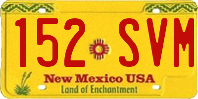 NM license plate 152SVM