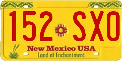 NM license plate 152SXO