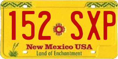 NM license plate 152SXP