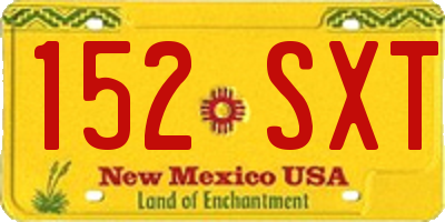 NM license plate 152SXT